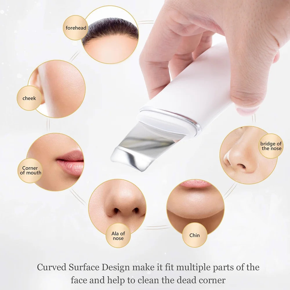 Gleamara™ Ultrasonic Skin Scrubber – 4-in-1 Deep Cleansing Tool