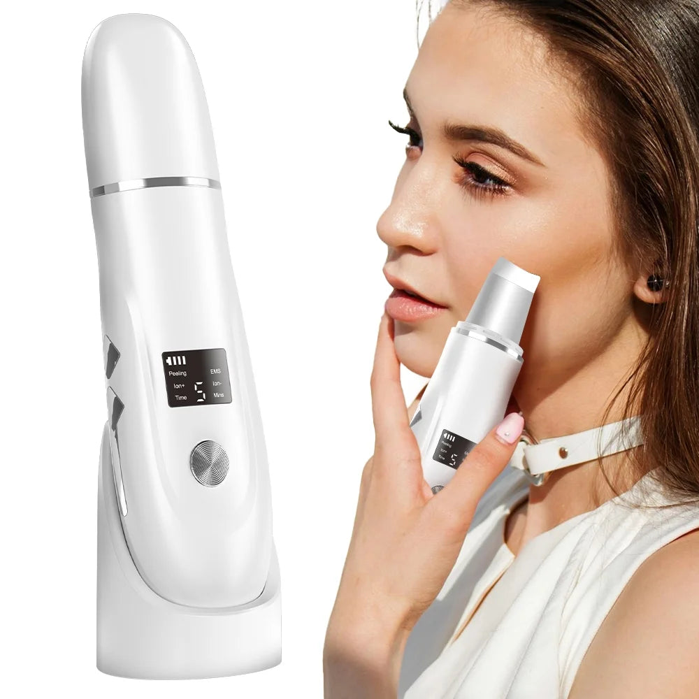 Gleamara™ Ultrasonic Skin Scrubber – 4-in-1 Deep Cleansing Tool